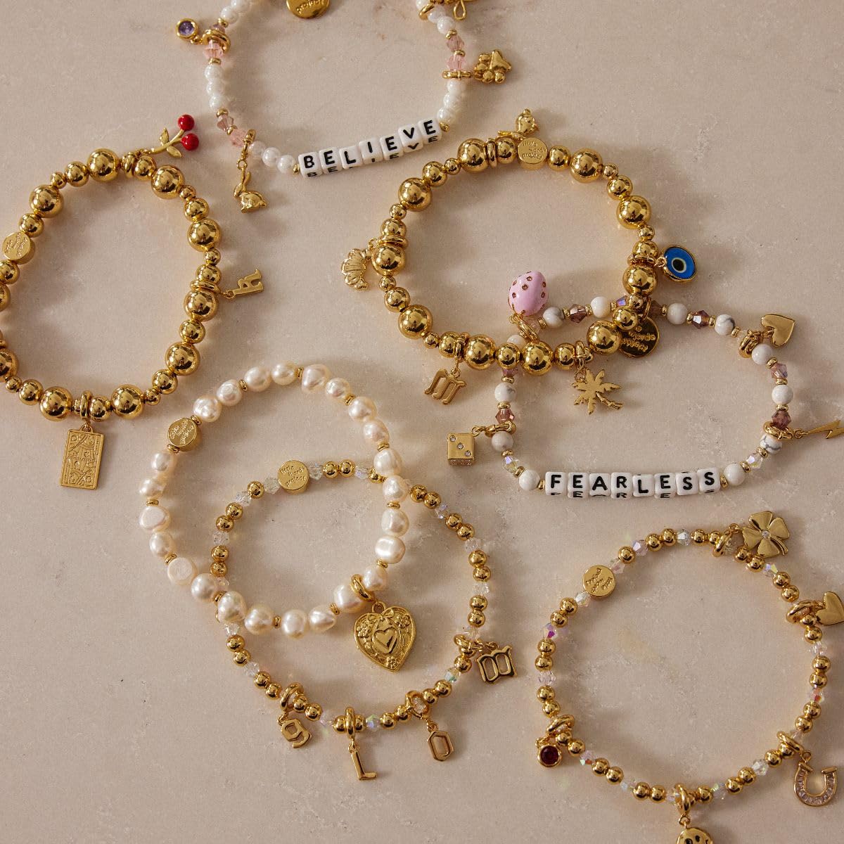 Little Words Project Initial Charm, A, Customizable Charm for Bracelets, Necklaces, Keychains & More