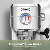 Gevi Commercial Espresso and Coffee Makers, Professional 20 Bar Espresso Maker with Milk Frother, Stainless Steel Expresso Coffee Machines for Home, Compact Cappuccino Machine, Great Gift