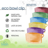 Fresh Products Eco Bowl Clip Air Freshener - Versatile Design Toilet & Trash Freshener - Chemical Free Natural Oils - Discreet - Lasts 30 Days - Made in USA - Variety Pack 6 pk