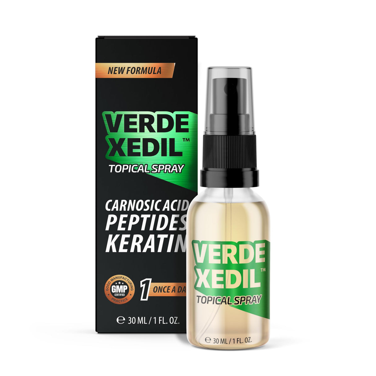 Verdexedil | Capilar Spray for Hair | Carnosic Acid, Peptides, Keratin | Daily Hair Care | 1 fl oz | 3 Pack