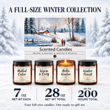 Scented Candles, 4 Pack Soy Candles Winter Gift Set, 28 oz