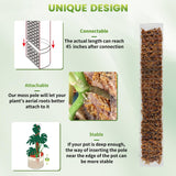 EOX Plastic Moss Pole for Monstera and Climbing Plants, 24-Inch, 4-Pack