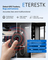ETERESTK Carbon Dioxide Detector Portable CO2 Monitor Travel Hotel Room CO2 Detector with LED Display Alarm Precision Sensor Real-Time Combustible Gas Concentration Detectors Long Battery Life Compact