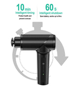 Medcursor Massage Gun - High Intensity Brushless Motor, Handheld Percussion Deep Tissue Massager with 6 Massage Heads for Sore Muscle and Stiffness, Gifts for Father/Dad (Black)