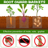 Yaocom 50 Pcs 1 Gallon Gopher and Vole Wire Mesh Basket Bulk Stainless Steel Plant Root Protector Gopher Cages for Garden Planting Underground Plant Protection