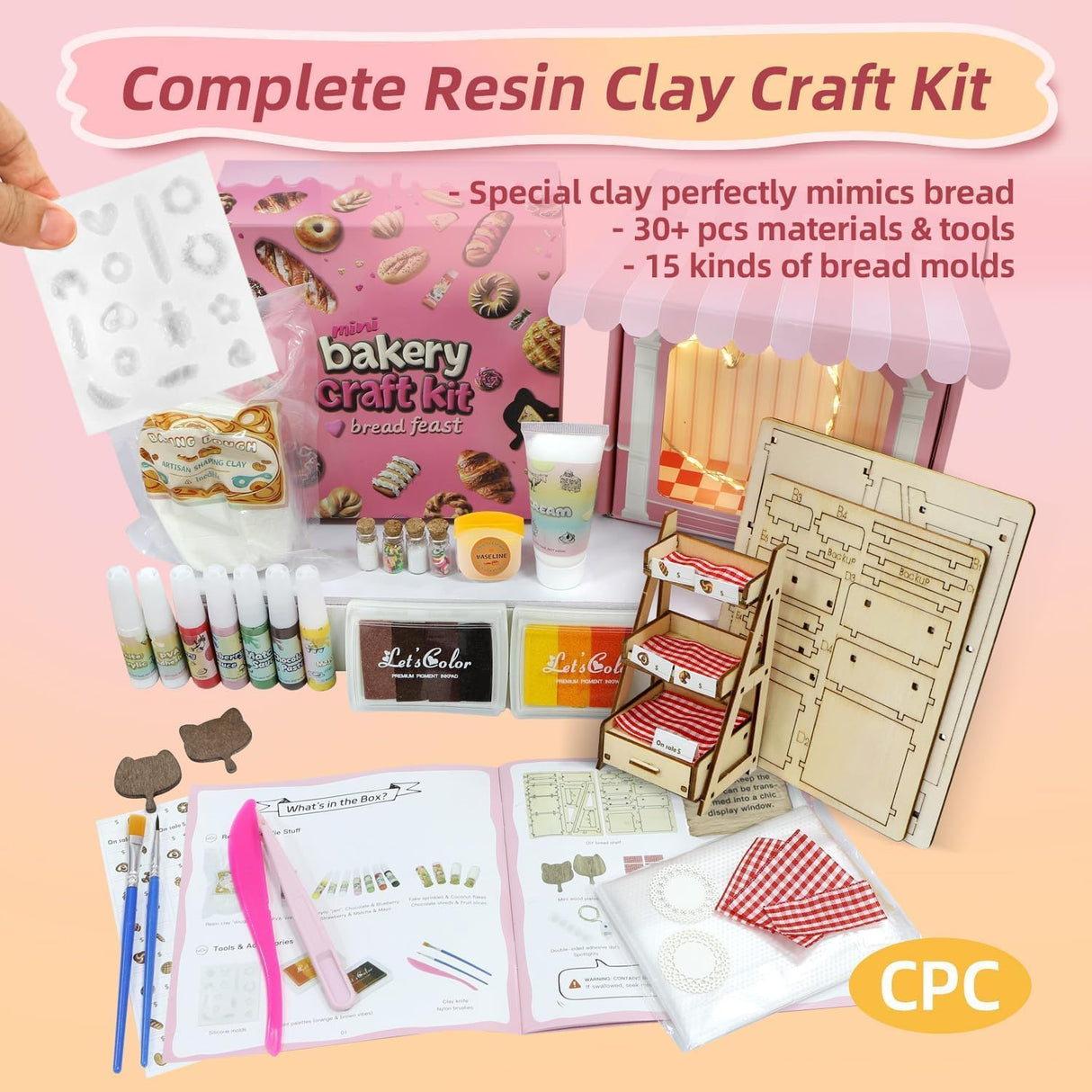 iLAND Air Dry Clay Crafts for Girls 8-12 Cute Arts and Crafts for Kids Fun Kid Activities on Lovely Modeling Clay Kit DIY Crafting for Teens Birthday Gifts for Girls 10-12 13 Christmas Gifts Creative