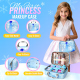 INNOCHEER Pretend Makeup for Toddlers, Fake Play Makeup for Little Girls, Frozen Toy Makeup Set for Girls, Birthday Christmas Princess Gifts Toddler Girl Toys Age 3 4 5 6 7 8 (Not Real Makeup)