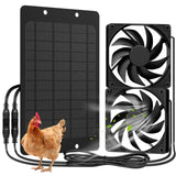 Solar Powered Fan for Outside, IP65 Waterproof Auto On/Off Solar Exhaust Fan Kit wtih 10 Ft Cable for Chicken Coop, Shed, Greenhouse, Pet House Ventilation Accessories