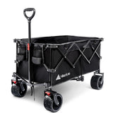 Hikenture Collapsible Beach Wagons with Big Wheels for Sand, 330lbs Cart