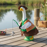 Gaggleville Fishing Goose Outfit, Fits Large 23" H Statue by Miles Kimball