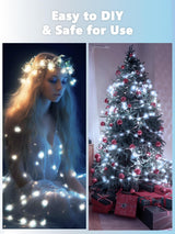 3 Pack Fairy Lights Battery Operated with Remote Control Timer, 26 FT 80 LED String Lights Outdoor Indoor, 8 Mode Twinkle Lights for Christmas Party Wedding Birthday Bedroom Décor (Cool White)