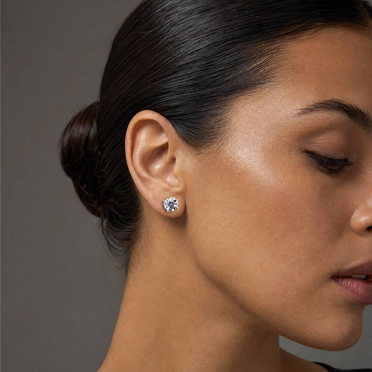 1.0 Carat 14K White Gold IGI Certified LAB GROWN Round Cut Diamond Stud Earrings for Women 4 Prong Screw Back for her MADE IN USA (E-F Color, VS1-VS2 Clarity)