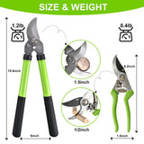 YIAD DRAGON HORSE 2Pcs Garden Shears Set, High Carbon Steel Pruning Loppers