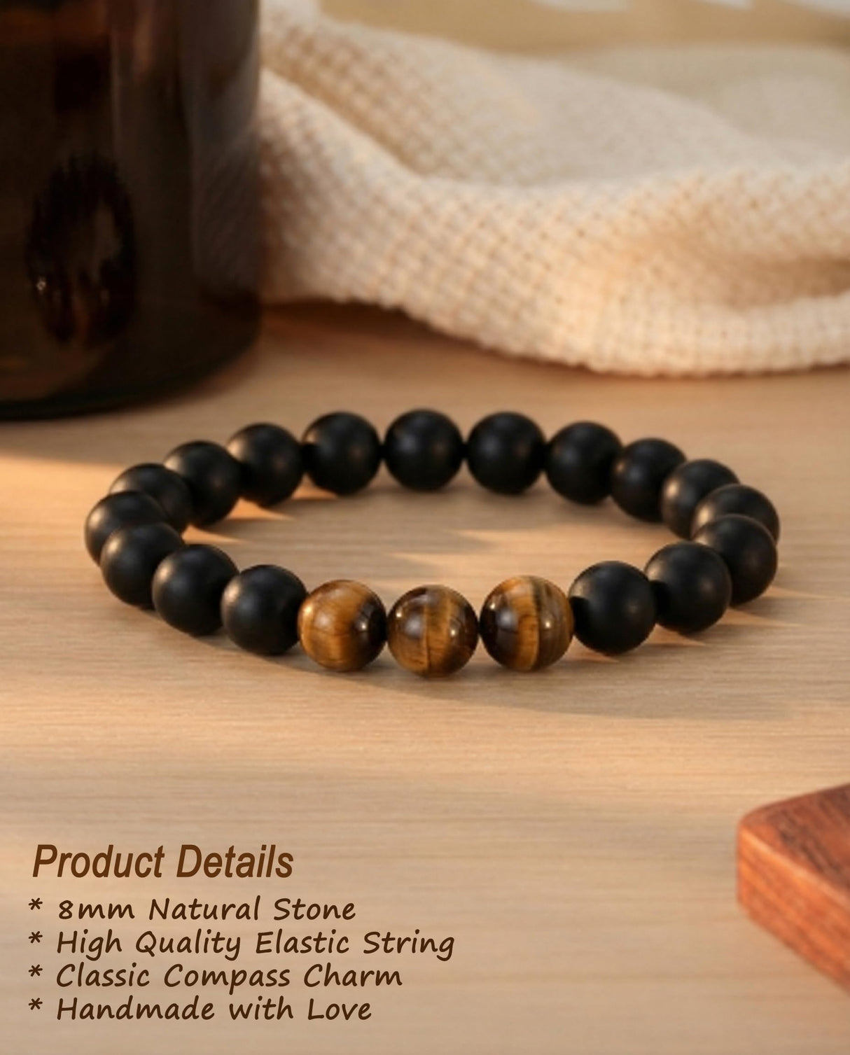 HGDEER Get Well Soon Gifts for Men, Inspirational Healing Crystal Bracelet
