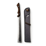 Barebones Japanese NATA Tool - Full Tang Machete for Yard Work - Balanced for Controlled Chopping & Cutting - Hunting Machete Knife with Sheath - Hardwood Walnut Handle - Stainless Steel Blade