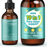 Tatavonix 19 in 1 Herbal Gut Cleanse Drops – Wormwood, Black Walnut, Chlorella 250mg, 10B Probiotics, Clove & Oregano – Liquid Detox Support for Adults & Kids, Alcohol-Free, 2oz