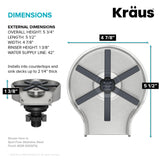 KRAUS CleanMate Glass Rinser for Kitchen Sink in Spot-Free Brushed Brass Color Finish, KGR-500SFBB