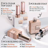 Double Rhythm 28Pcs 0.5Oz Gel Nail Polish Set Same Color Same Bottle Soak Off Gel Polish Kit Nail Art Manicure Salon DIY at Home for Women (White Pink Collection-T24-2)