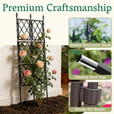 Garden Trellis Frame for Climbing Plants Outdoor | 65 Inch PE-Coated Metal Pipes & Plastic Grids Rose Wall Trellis | Rustproof Privacy Screen Plant Support Frame for Flowers Vines Vegetables Indoor