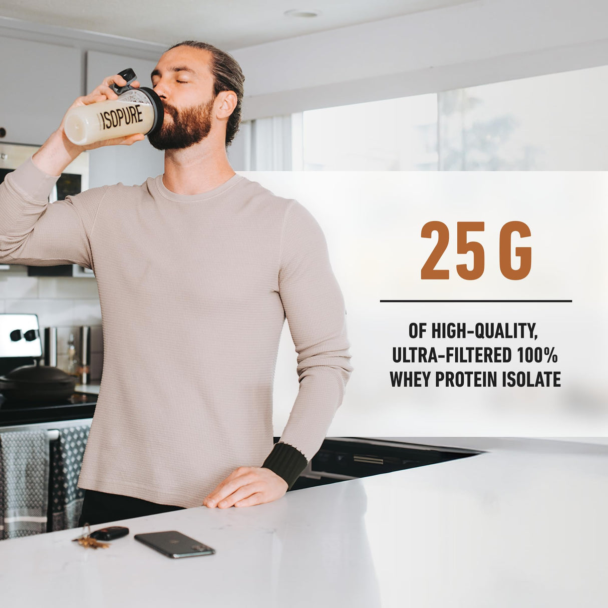 Isopure Low Carb 100% Pure Whey Isolate Protein Powder, Lactose Free, Gluten Free, With Vitamins, Chocolate Peanut Butter, 25g Protein Per Serving, 3 Lbs, 40 Servings (Packaging May Vary)