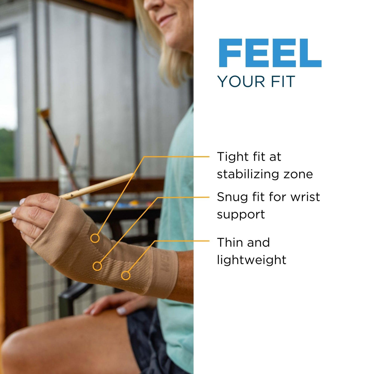 OrthoSleeve Newly Redesigned Patented WS6 Compression Orthopedic Brace - Compression Wrist Sleeve for Arthritis, Boosting, Pain Relief, Carpal Tunnel