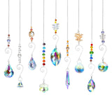 Crystal Suncatchers, RIFNY Hanging Crystals Ornament Sun Catcher with Chain, 9 Pack Glass Beads Ball Prisms Pendant Rainbow Maker for Window Home Office Garden Decoration