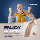 Hearing Amplifiers for Seniors Rechargeable Hearing Amplifier with Noise Cancelling, Hearing Aids for Seniors Severe Loss, Comfort Design Ear Hearing Aid, PSAP