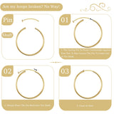 6 Pairs Clip On Hoop Earrings for Women Fake Spring Hoop Earrings, Gold