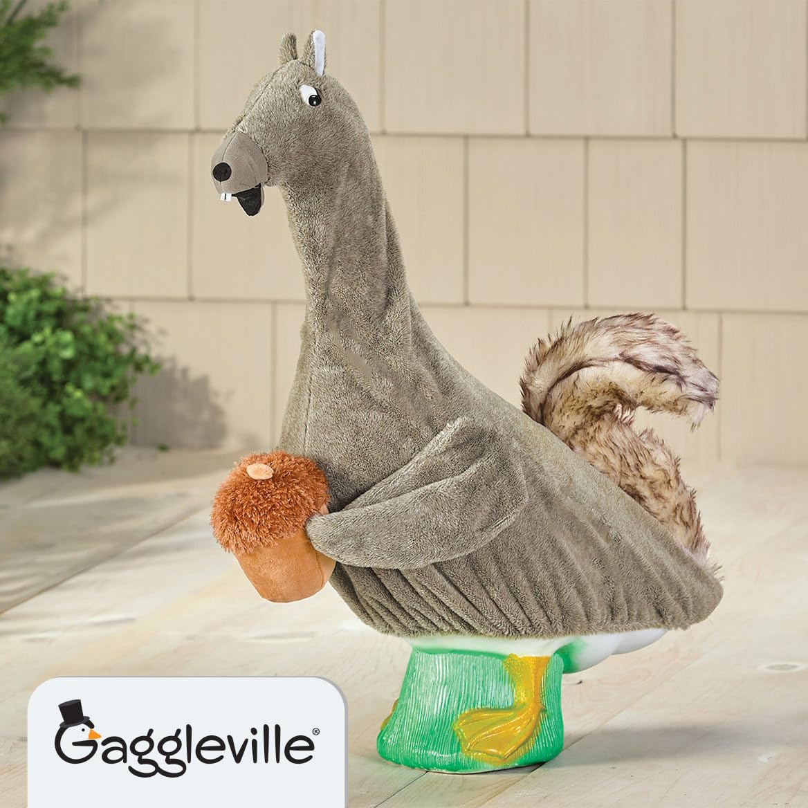 Gaggleville Squirrel Goose Outfit, Fits Large 23" H Statue, by Fox Valley Traders