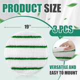 Tioncy 3 Pcs 19 Inches Synthetic Carpet Bonnet Scrubber Brush Carpet Bonnets Pads Commercial Grade Rug Scrubber Abrasion and Absorbency with Cleaning Strips