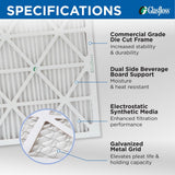 Glasfloss 16x25x1 MERV 10 (FPR 5-6) Pleated Air Filters By Glasfloss. Box of 6. Actual Size: 15-1/2 x 24-1/2 x 7/8