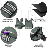 APEXUP Adjustable Weighted Vest, 4-10lb/12-18lb/20-32lb Vest with 6 Ironsand Weights and Large Pocket, Weight Vest for Men Women Strength Training, Running, Walking (12-18lb, Grey)