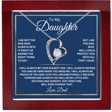 To My Daughter Necklace From Dad With Heartfelt Message, (LED, Fan Forever)