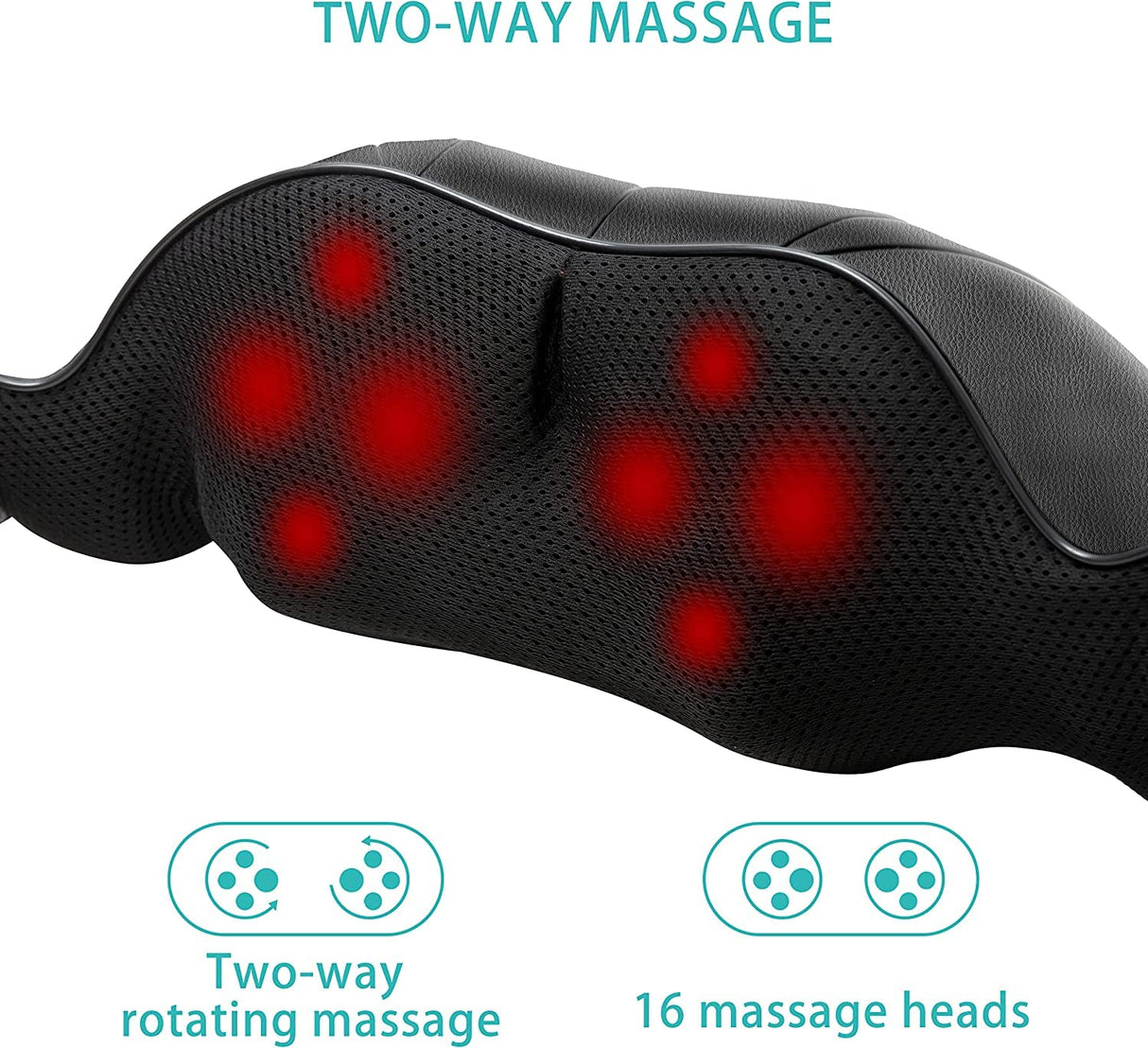 AERLANG Shiatsu Back and Neck Massager, Back Massager Deep Tissue Kneading Neck and Shoulder Massage with Heat, Electric Massage Pillow Mothers Day Gifts from Daughter Son(NOT Cordless)