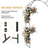 Adorox 7.8ft Garden Arch Trellis for Climbing Plants, Metal Arch Frame, Pumpkin Archway Outdoor Garden Arbors and Arches for Halloween Christmas Birthday Party Baby Shower Decoration(Black)