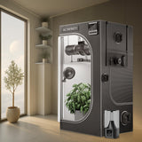 AC Infinity CLOUDLAB 844, Advance Grow Tent 4x4, Thickest 1" Poles, 2000D Mylar Canvas, Lab-Tested Highest Reflectivity, Largest Zipper Window, Controller Mount Plate, 48" x 48" x 80" Indoor Growing