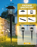 16-Pack Solar Lights Outdoor (Extra-Bright & Smart Auto On/Off), Solar Powered Garden Lights, Waterproof Solar Pathway Lights for Landscape, Path, Yard, Patio, Driveway, Walkway Decor (Cool White)