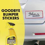 Goo Gone Automotive Adhesive Remover, Goo & Grime Cleaner for Bumper Stickers, Decals, Tree Sap, Brake Dust, Bird Droppings, Gum, Spray Paint, Asphalt, 24 oz with MicroFiber Buffing Towel