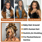 200% Density Full 360 Lace Front Wigs Human Hair For Women Ombre Lace Front Wig Human Hair Glueless Wigs Human Hair With Baby Hair Body WaveLace Front Wigs Human HairBrazilian Virgin HumanHair 26 Inch