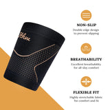 ITHW Copper Bicep Tendonitis Brace, Bicep Compression Sleeve for Pain Relief, Bicep Brace for Men and Women Muscle Strains Tear Injury(Copper, X-Large)