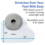 TKWC INC Water Proof Leg Cast Cover for Shower - Watertight Foot Protector (Foot & Ankle (Soft))