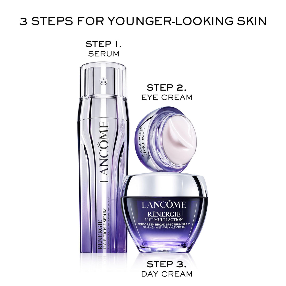 Lancôme Rénergie Lift Multi-Action Face Moisturizer With SPF 15 - For Lifting & Firming - With Hyaluronic Acid - 2.6 Fl Oz