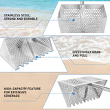 Sand Flea Rake, 65" Stainless Steel Long Handle Sand Sifter for The Beach