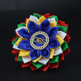 Order of The Eastern Star Brooch Pin for Women OES Brooch Pin Sorority OES Gift Greek Paraphernalia Jewelry Satin & Pearl 5.5" Flower Pin for Sisterhood