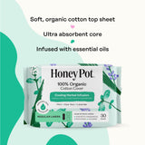 The Honey Pot Company - 120 ct - Herbal Everyday Panty Liners for Women - Infused w/Essential Oils for Cooling Effect & Organic Cotton Cover - Feminine Care - FSA & HSA Eligible