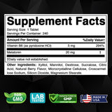 Vitabod Melatonin 20 mg - 240 Fast Dissolve Tablets - Drug Free - Natural Berry Flavor - Vegetarian, Non-GMO, Gluten Free 240 Count (Pack of 2)