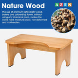 AZEN 2 Pack Toilet Stool Squat Adult, Wood Poop Stool for Bathroom Adults, Portable Toilet Potty Stool for Adults