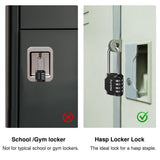 Puroma 4 Pack 2.6 Inch Long Shackle Combination Lock 4 Digit Outdoor Waterproof Padlock for Hasp Locker Lock, Sports Locker, Fence, Gate, Toolbox, Case, Hasp Storage, Cabinets (Black)