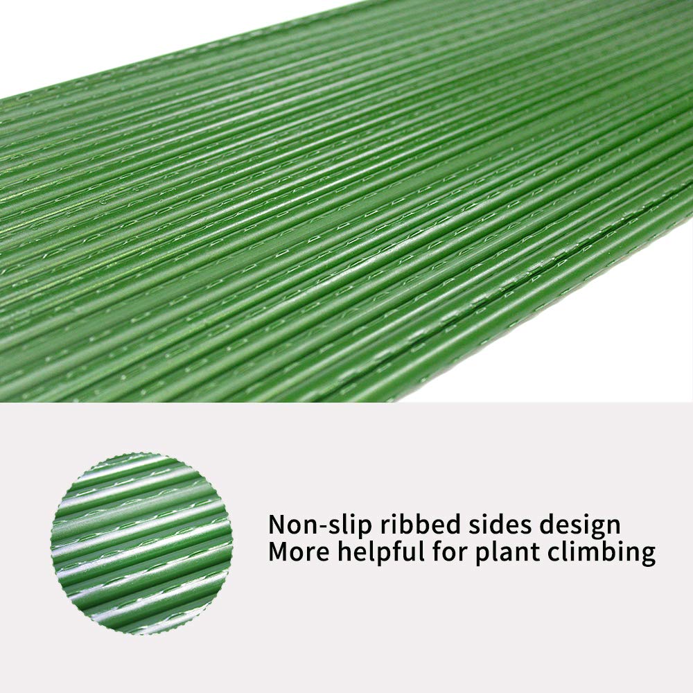 Growsun 6ft 50 Pack Tomato Stakes Plant Stake Supports Garden Fences Trellis Metal Plastic Coated Plant Cage Supports Climbing