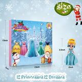 Advent Calendar for Girls Princess Deformation Toy 24 Days Countdown Calendars Princess Transformable Toys and Decorate Ideal for Christmas Countdown and Fun Play Party Favor, Xmas Gifts, Classroom Prizes